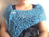 Echarpe Mini Pom Pom Azul